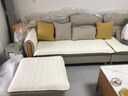 菲梵阁沙发垫套装布艺全棉定制实木组合沙发套罩盖巾四季简约通用坐垫子 米白回宫格【正反面全棉】 70×150CM（单条装） 实拍图