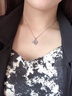 HR赫莲娜轻奢项链女士时尚首饰品情人节生日礼物送女友老婆 白金色·蓝钻(跳动的心项链) 实拍图