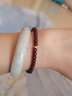 金石灵天然紫牙乌石榴石手链女黄金足金999手串转运珠本命年送生日礼物 石榴石足金手链4mm 实拍图
