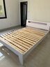 木牛人床双人床1.8米2米主卧大床现代简约实木床板排骨架出租屋单人床架 奶油风床+床垫 1.5米*2米 实拍图