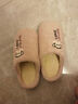 大嘴猴（paul frank）情侣棉拖鞋女男可爱家用室内防滑半包跟情侣家居秋冬保暖地板拖 卡其 40-41 实拍图