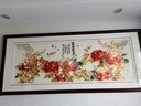 京城世家牡丹花苏绣装饰挂画客厅苏州刺绣花开富贵大厅挂墙绣画手工绣花 花开富贵（装框尺寸：45*155cm） 实拍图