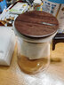 邦田（Bonston）玻璃内胆飘逸杯一键过滤泡茶壶家用办公茶水分离冲泡神器茶具套装 桃木磁旋款800ml 实拍图