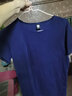 简束 短袖T恤男纯色棉质t恤夏季休闲运动紧身t恤男圆领修身打底汗衫潮 宝蓝色 2XL （80kg左右） 实拍图