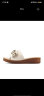 森达（SENDA）凉鞋女夏新商场同款蝴蝶结拖鞋女士坡跟居家外穿SNQ01BT3 米白 37 晒单实拍图