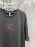 LeoHan短袖t恤男士夏季新款原创复古韩版宽松大码ins潮牌半袖体恤 灰色 L （建议130-150斤） 实拍图