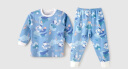 aqpa婴儿内衣套装纯棉衣服秋冬男女宝宝儿童秋衣秋裤（适合20℃左右） 幻彩世界 90cm 实拍图