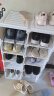 蚂蚁盒子（MAYIHEZI）免安装可折叠透明茶色塑料鞋柜门口防尘防潮简易鞋盒2列6层10格 晒单实拍图