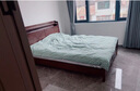 柒爵金丝檀木实木床现代北欧床双人床简约新中式轻奢主卧储物婚床 床+20cm乳胶床垫 框架结构1500mm*2000mm 实拍图