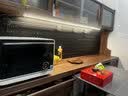 独家森活北美黑胡桃木实木餐边柜靠墙一体高柜带嵌桌子酒柜橱柜客厅多功能 2.1米餐边柜-现货（北美黑胡桃） 实拍图