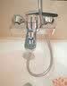 高仪（GROHE）进口淋浴花洒套装 110mm方形手持 家用三式出水喷头 可升降滑杆 非恒温有下水黑色 实拍图