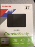 东芝（TOSHIBA） 移动硬盘CANVIO Ready双色饰面B3 兼容Mac高速USB3.2传输 【移动硬盘+硅胶套+T-C线】成年人当然全都要 1TB 实拍图