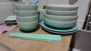 摩卡色mocarose碗碟套装碗盘家用餐具套装整套乔迁搬家新婚礼物炻瓷碗筷 炻彩孔雀青（精美礼盒装） 20头 实拍图