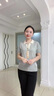 俞兆林（YUZHAOLIN）妈妈夏装冰丝针织小衫2026新款洋气短袖t恤翻领宽松母亲节上衣服 浅青色 2XL 建议130-140斤 实拍图