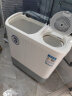 海飞（haifei）6.5公斤家用小型宿舍用尔迷你小巧双桶洗衣机半自动双缸洗衣机洗脱水一体家用洗衣机 透明黑 实拍图
