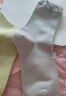 十月结晶孕妇袜纯色月子袜产后春季透气产妇花边简约中长筒袜3双 实拍图