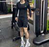 准者健身衣男子春夏新款运动篮球透气速干高弹压缩紧身衣短袖打底套装 ZZ1601134纯正黑 【长袖】 L (175) 实拍图