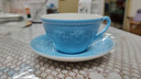 WEDGWOOD[618保价]欢愉假日咖啡杯碟陶瓷茶杯碟高颜值杯碟情侣杯 欢愉假日蓝白杯碟2个200ml 实拍图