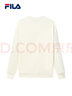FILA 斐乐官方男装情侣款卫衣秋冬男女同款休闲卫衣加绒保暖上衣 奶盐白-IV（加绒） 160/84A/XS 实拍图