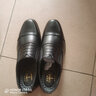 蜻蜓牌商务正装男鞋三接头套脚皮鞋校尉皮鞋教官鞋保安鞋工作皮鞋男 黑色 42 实拍图