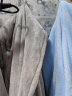 悠曼娅秋冬季加厚法兰绒浴袍睡衣男女士珊瑚绒睡袍子装浴衣情侣家居服 灰色男 XL（适合115-170斤） 晒单实拍图