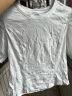茵曼（INMAN）100%纯棉开叉短款气质T恤2024夏女装新款简约休闲宽松短袖上衣 云朵白 S 晒单实拍图