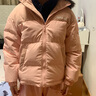 鸭鸭（YAYA）短款羽绒服男女同款冬季情侣装灯芯绒立领休闲百搭撞色男士外套 粉色 S (建议85-105斤) 实拍图