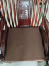 花语缤纷 加厚海绵防滑红木实木沙发坐垫椅子垫可拆洗老式沙发垫纯色坐垫 咖啡色 四人位50*180cm（不带抱枕） 实拍图