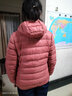 鸭鸭佟丽娅同款轻薄羽绒服女新款时尚修身短款冬连帽轻便时尚外套KXM 嫣红色 XL 实拍图