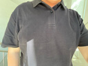 立蒙（LIMENG）珠地棉短袖T恤男士纯色保罗衫全棉翻领大码t袖衫潮 黑色 200 实拍图