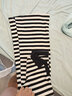 百图betu女装夏季新款连衣裙法式减龄短袖条纹连衣裙女2303T96 黑白条 S 实拍图