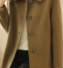 ZXEGI高端双面零羊绒大衣女中长款小个子大衣韩版修身100%羊毛呢外套 欧曼驼（中长版） L(106斤-125斤) 晒单实拍图