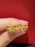 世纪缘黄金耳饰女蝴蝶结耳饰足金5G公主结花丝耳钉时尚送女友七夕礼物 1.6g 实拍图