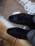 【发顺丰空运】上顿丹尼男鞋男士休闲乐福鞋头层牛皮鞋英伦大小码一脚蹬真皮懒人高档皮质商务轻便男鞋子 黑色 35 实拍图