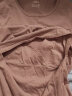 米度丽孕妇套装产后哺乳睡衣春季保暖内衣怀孕期喂奶衣服秋季产妇睡衣 藕紫色 XXL码（推荐140-170斤） 实拍图