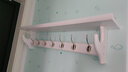 客厅卧室墙上置物挂衣架挂衣架壁挂式墙上衣帽架创意实木卧室衣服架玄关多功能挂钩置物架 白色7钩挂衣架前钩 长90.5厘米 实拍图