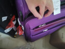 大嘴猴（paul frank）牛津布拉杆箱女帆布行李箱男轻音万向轮旅行大容量布箱防刮密码箱 紫色/升级版 26英寸 实拍图