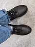 布瑞京男鞋冬季老北京布棉鞋加绒保暖防滑软底中老年爸爸鞋防水雪地鞋子 黑色（假系带）-22129 41 实拍图