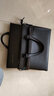 萨奇袋鼠公文包男商务手提包男士大容量办公休闲包男式电脑包单肩斜挎包 横款黑色+手包 14英寸 实拍图
