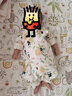 贝乐咿新生儿衣服秋季冬款刚出生婴儿和尚服连体衣纯棉初生宝宝哈衣爬服 1674毛巾熊+5384事事如意 59cm （建议1-3个月） 实拍图