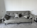 韶宜沙发床一体两用2025新款双人沙发家用客厅大象耳朵猫爪皮卧室沙发 猫抓皮【星慕灰】耐磨易清洁 含乳胶层（大三人2.0m)送抱枕*2-可折叠 实拍图