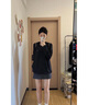 觅橘防晒衣落肩正肩帽檐款原纱型女MIEJUA防晒服薄外套 落肩暗夜黑 均码 F码170cm120斤以下 实拍图