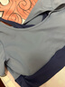 徽昂运动套装女瑜伽服跑步健身服速干衣含胸垫t恤假两件短袖裙裤蓝XXL 实拍图