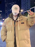 笺罗（JIANLUO）棉服男假两件连帽秋冬季加厚宽松晋江羽棉衣袄绒服面包男情侣外套 深卡其色 XL【115斤-145斤】 实拍图