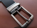 佐丹奴（Giordano）皮带男装商务休闲拉丝钢扣双面皮带黑色男士腰带 01131023 实拍图