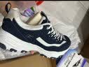 斯凯奇（Skechers）黑白金熊丨男女老爹鞋复古熊猫鞋情侣风潮流增高运动休闲896204 【女款】黑色/金色/BKGD(黑金) 36 (女36码及以下参考选择大半码) 实拍图