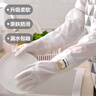 Wenli洗碗手套厨房家务清洁手套防水防滑加厚耐磨家用洗衣服刷碗加长款 3双柴犬【加绒束口】加长款-L码 实拍图