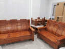中酷 实木沙发三人位红椿木沙发中式现代实木客厅沙发仿古木质沙发 单人位【胡桃色】 晒单实拍图