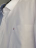 诺贝尔保罗（NOBOLPAUL）保暖衬衫男加绒加厚条纹格子商务休闲中青年衬衣爸爸男装棉衣 BN801纯白色 L/40 实拍图