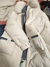 曼蓄羽绒服女2025新款高端大牌外套女冬季品牌女士羽绒服中长款冬装 米白色 M 建议105-117斤 实拍图